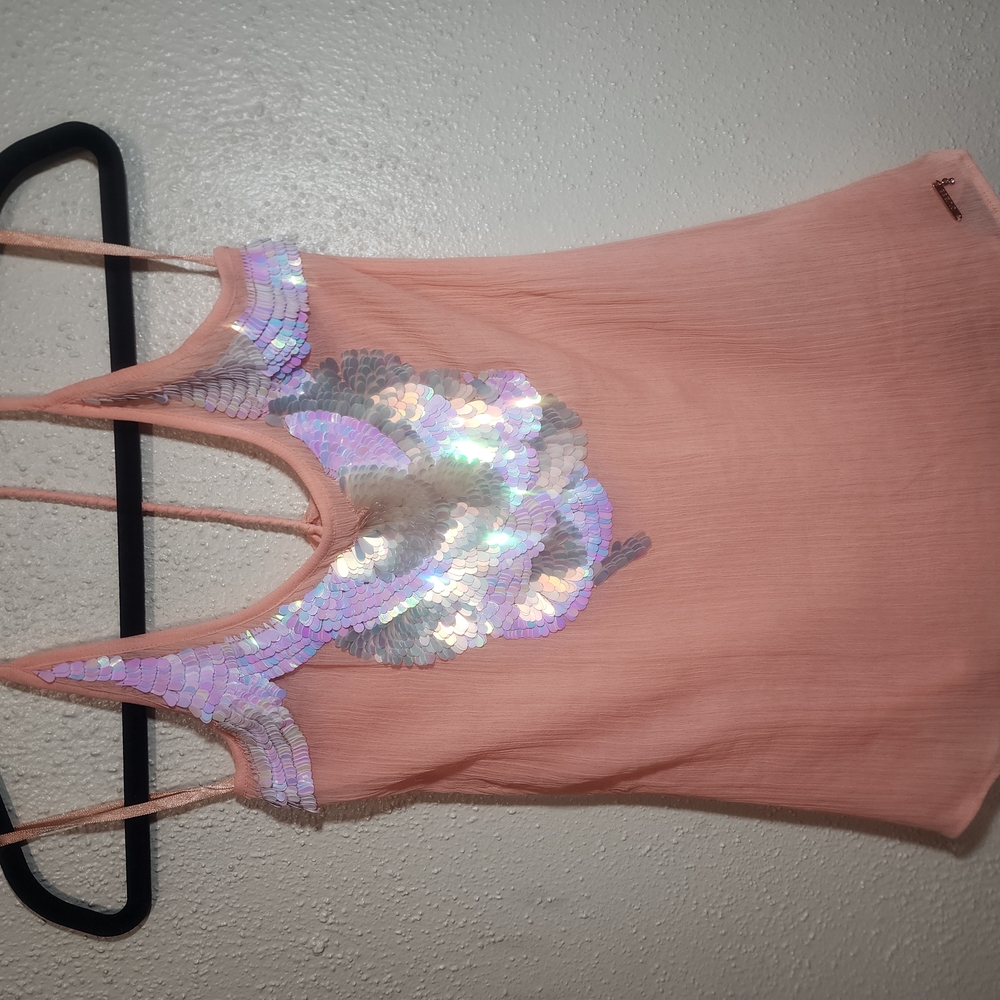 Sequin Embellished Pink Top
